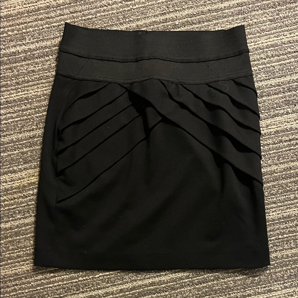 Wet Seal  Black Draped Pencil Skirt